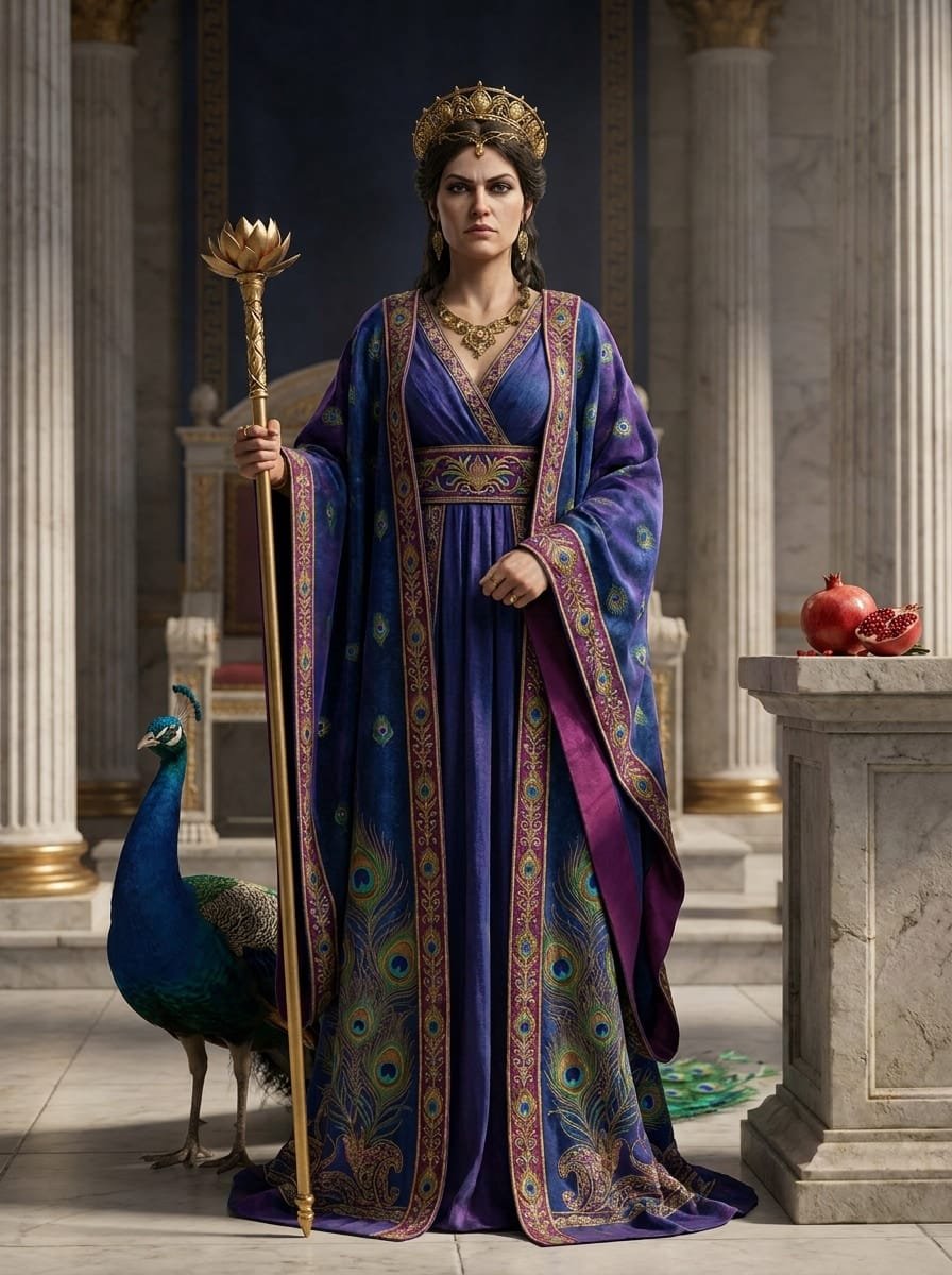 Hera character portrait. Queen of Olympus