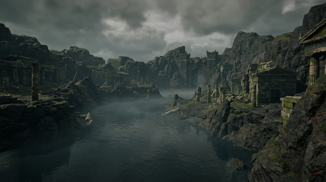 Styx place image. The Styx is a river of the Greek underworld and the sacred water by which the gods swear their most binding oaths. Its importance lies not only in its link to the realm of the dead, but also in the force of its oath, which even the gods cannot treat lightly.