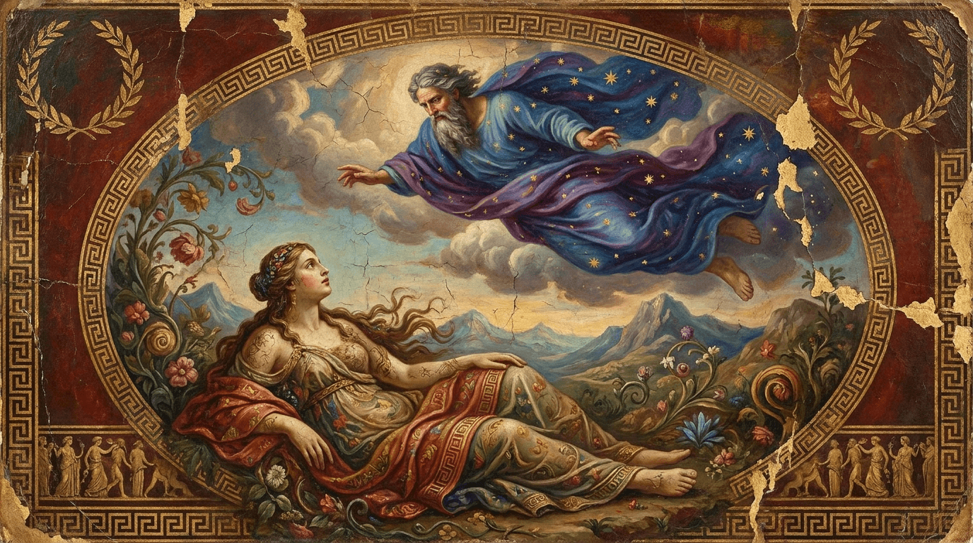 Gaia and Uranus story artwork. Uranus and Gaia came together, and one after another their formidable children were born: the twelve Titans, three one-eyed Cyclopes, and three...